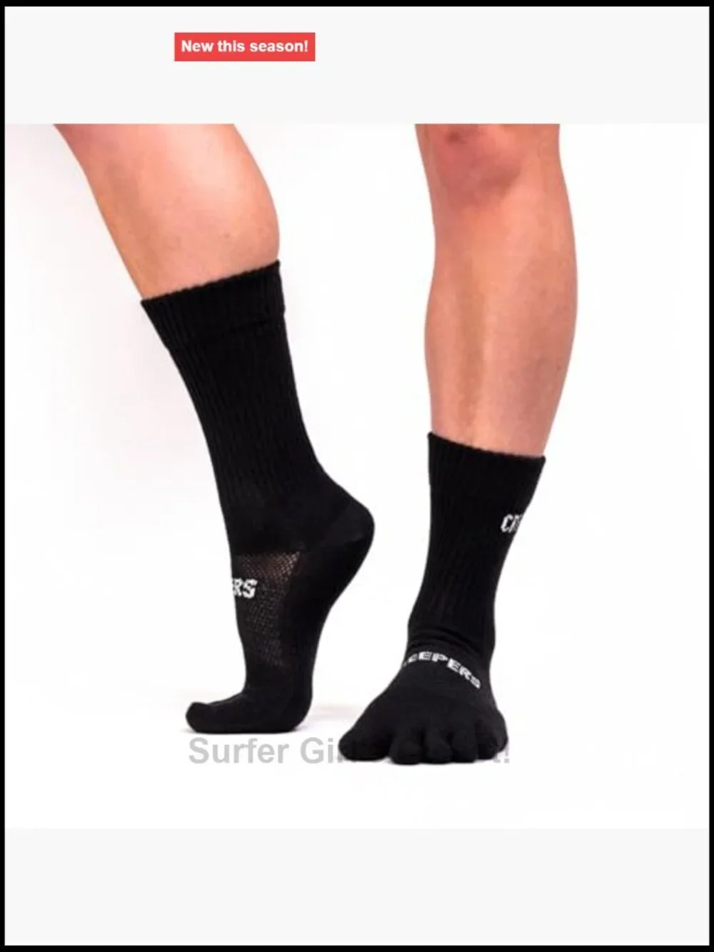 Creepers Anti-Blisters Merino Wool Toe Socks – Crew Length Running Hiking Unisex